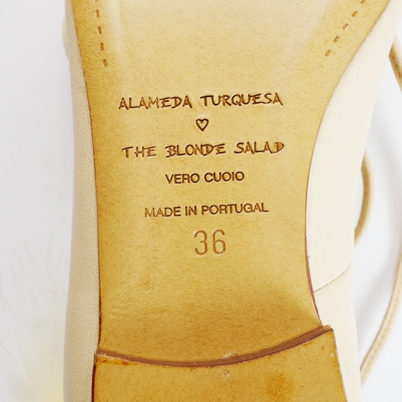 Alameda Turquesa Degas Pom Pom Flats - Size 36 - Picture 10 of 13